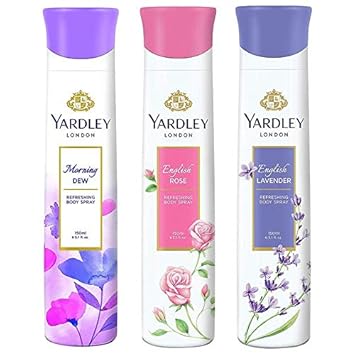 Yardley London Deo Tripack - English Lavender + English Rose + Morning Dew 150ml (Pack of 3)