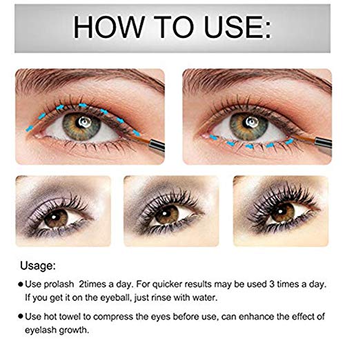 Eyelash Growth Enhancer Serum - Professional Eyebrow Thrive Liquid Lash Extention Eyelash Growth Serum 100% for Safe & Rapid 5ML for Naturally Longer, Fuller & Thicker (Black)