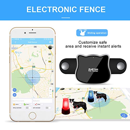 BARTUN Pet GPS Tracker, Real-Time Tracking Collar Device Included SIM Card - Thumbnail 3