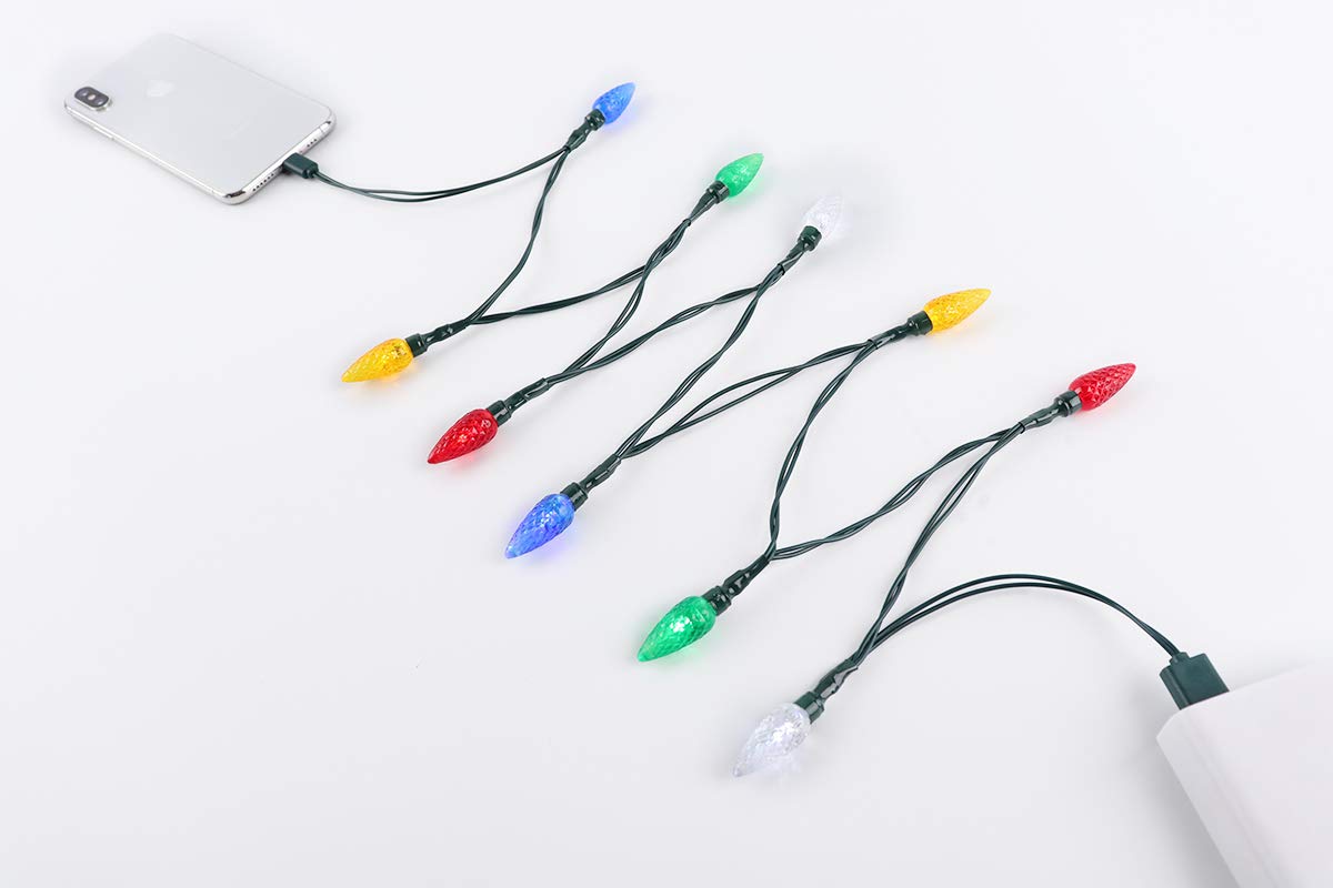 Lymonflyy LED Christmas Light Phone Charger Cord USB and