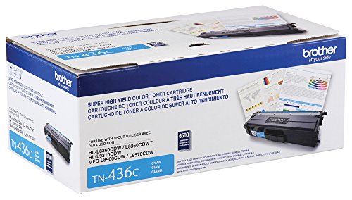 Brother Printer TN436C Super High Yield Toner- Retail Packaging , Cyan