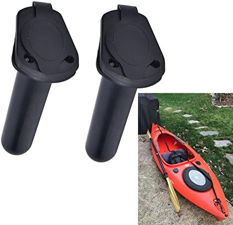 QBeau 30 Degree Rod Holders for Flush Mount Fishing Boat kayak with Cap Cover,Screw Included