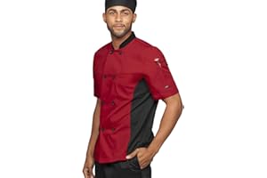 UA CHEF Men’s Chef Coat with Mesh Side Panels (S-3X, 6 Colors)