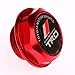 Amooca Accessories TRD Billet Screw-on Aluminum Engine Oil Filler Cap Fuel Fill Tank Cover JDM Oil Cap (Red)