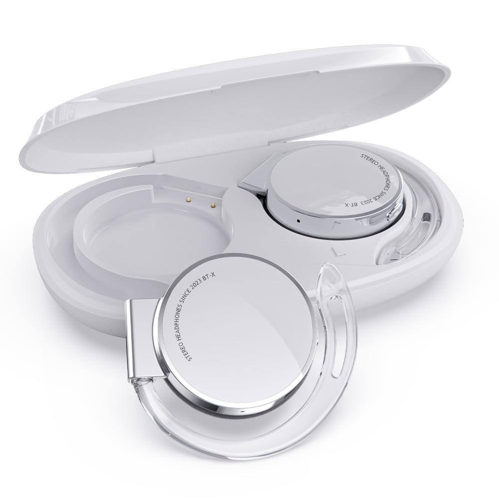 BEVCEFCC Wireless Open Ear Clip Headphones On Ear Headphones Bluetooth 5.3 Headphones Ear Hook Earbuds Wireless Earhooks Clip Over Ear Bluetooth Earphones for Home