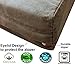 Dogbed4less Extra Large Orthopedic Waterproof Durable Dog Bed for Medium to Large Dogs with Cool Memory Foam Pad, Denim in Brown, Fit 48X30 Crate