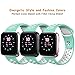 DEKER for Fitbit Versa Bands for Women Men Small Large Wrist, Breathable Soft Fitness Sport Silicone Strap Replacement Accessories Wristbands for Fitbit Versa Smart Watch (Teal/White, Small)