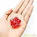 Bescon Mini Translucent Polyhedral RPG Dice Set 10MM, Small RPG Role Playing Game Dice Set D4-D20 in Tube, Transparent Red