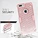 iPhone 7 Plus Case Bling Case HKW Glitter Sparkle Rhinestone Shiny 3 in 1 Armor Defender Shockproof Case Protective Cover for Apple iPhone 7 Plus 5.5 Inch Diamond Case - Rose Gold (MA1854)