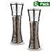 Salt And Pepper Grinder Set,IEKA Premium Stainless Manual Pepper and Salt Mill Shakers,5 Grade Precision Ceramic Rotor(2 Pack)