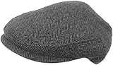 Headchange Wool Tweed Ivy Scally Cap Black Herringbone (Small)
