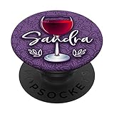 Wine Gift Name Sandra Red Purple Wine Glass Vino