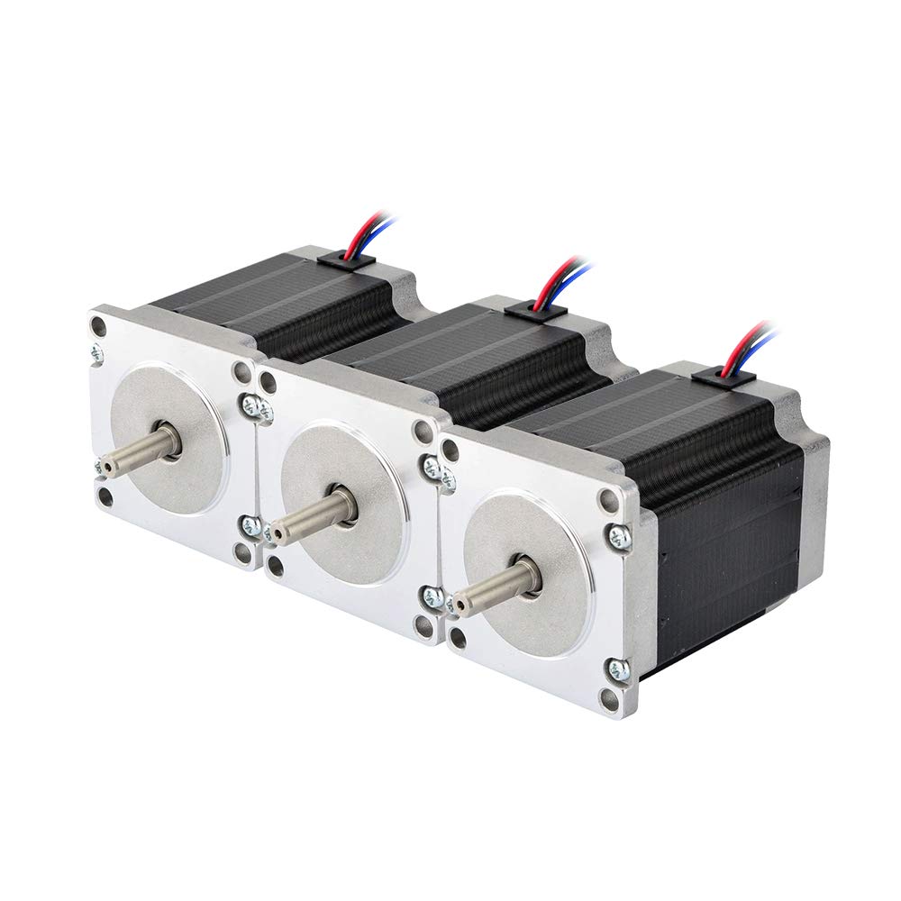 STEPPERONLINE 3pcs Nema 23 Stepper Motor 1.8 deg 1.9 Nm 2.8 A 57 x 76 mm Stepper Motor for 3D Printer, CNC Milling