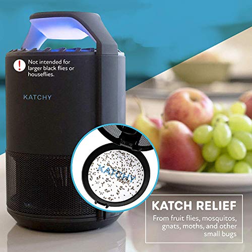 KATCHY Indoor Insect Trap: Bug, Fruit Fly, Gnat, Mosquito Killer - UV Light, Fan, Sticky Glue Boards - //coolthings.us