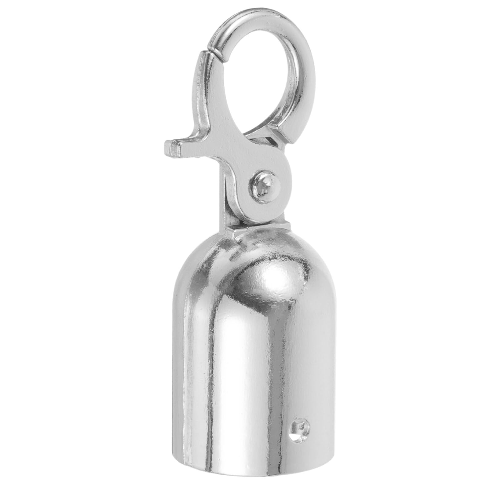 TEHAUX Rope End Snap, Stainless Steel Cord Ends Metal Rope End Stopper Smooth Cord End Caps with Hooks for Hospitality Events (Silver)