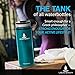 Liquid Savvy 18oz Insulated Water Bottle with 3 lids - Stainless Steel, Wide Mouth Double Walled Vacuum Insulated Bottle for Hot and Cold Beverages (Teal)