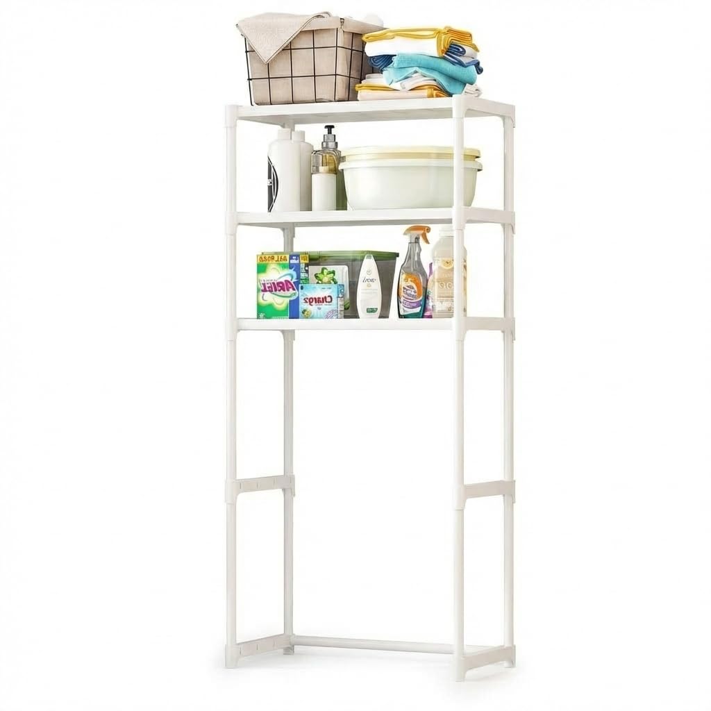 Photo 1 of **possibly missing pieces*** PeacefulHues 3-Tier Over the Toilet Storage, Metal Bathroom Shelve, Over Toilet Bathroom Organizer Storage Rack, Space Saver Freestanding Shelf for Restroom Laundry Balcony Room