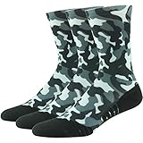 Outdoor Hiking Socks, HUSO Novelty Camo Woodland Performance Socks for Unisex 1,3,4,6 Pairs