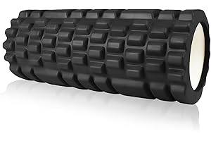 Joyenergy Foam Roller for Deep Tissue Massager High Density Patented Exercise Roller for Muscle Massage and Myofascial Trigger Point Release, Muscle and Back Roller for Fitness, Yoga - Black