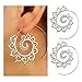 Wowanoo Vintage Spiral Hoop Earrings Vintage Circles Round Clouds Earrings for Women