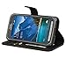 Galaxy S5 Active Case, Abacus24-7 Wallet with Flip Cover and Stand, Black