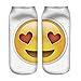 Zmart Funny Chat Emoticon Crew Socks Lovely Facial Expressions Short Socks,Multicoloured,US 5-9