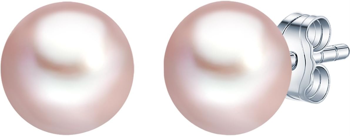 Valero PearlsSterling Silver 925 rhodium-plated Ladies Stud earrings with Freshwater cultured pearls lilac 00178830