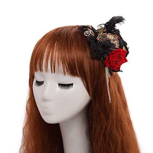BLESSUME Flower Mini Hat Hair Clip