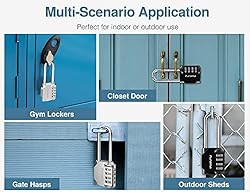 Puroma 2 Pack 2.6 Inch Long Shackle Combination