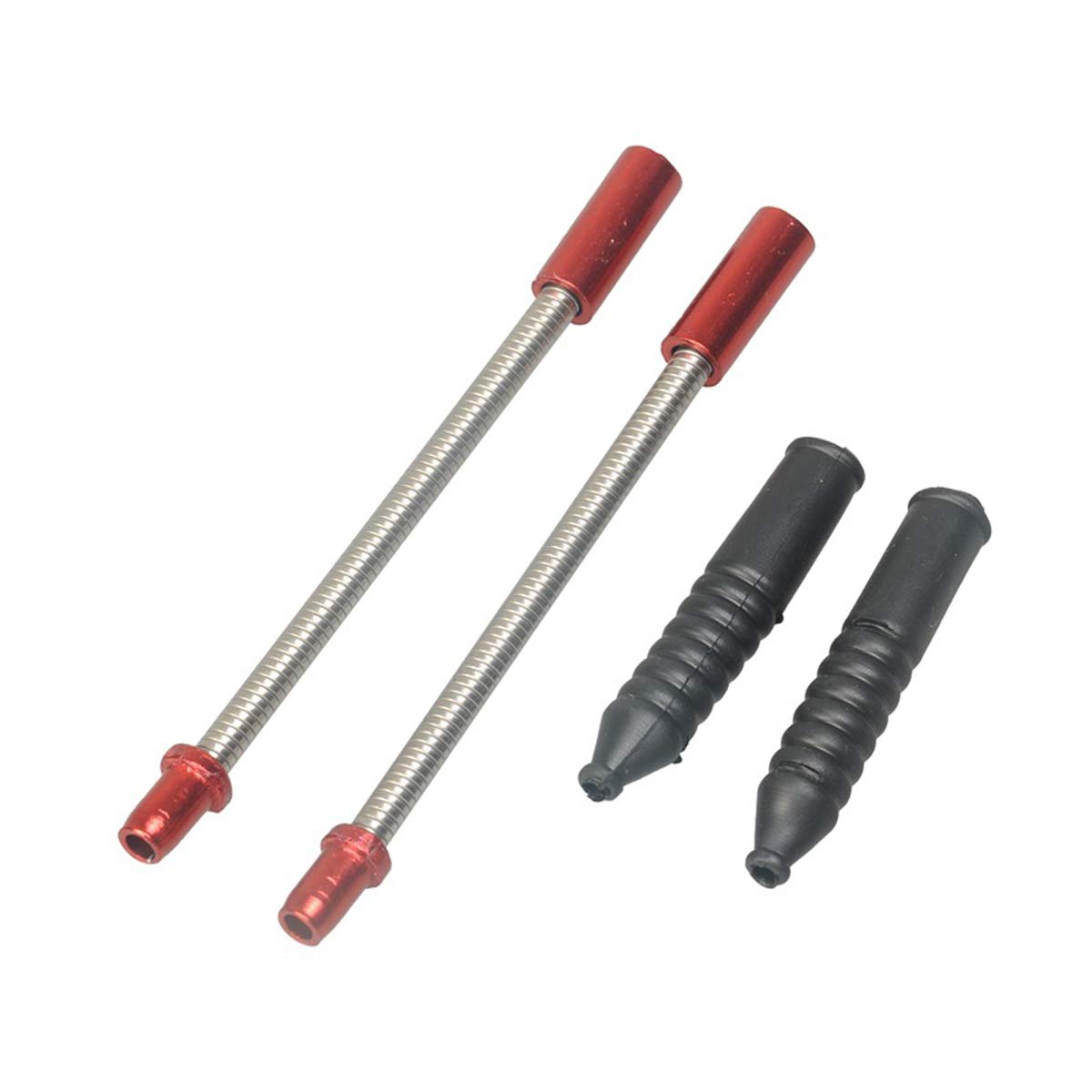 Lohas Select Bike Flexible V-Brake Noodle Cable Guide Pipe Rubber Boots Bicycle Cycling 2 Set(4 Color) (Red)