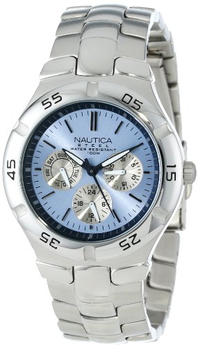 Nautica Men's Quartz Stainless Steel Casual Watch, Color:Silver-Toned (Model: N10075)