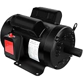 5HP Air Compressor Motor 1750 RPM Single Phase 184T Frame 208V-230V | Electric Motor Shaft Diameter - 1-1/8", Shaft Length - 2.75" CW/CCW Rolled Steel Shell