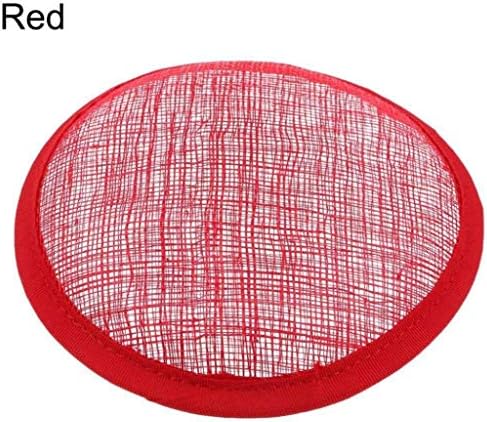 Momongel Women Sinamay Cocktail Hat Fascinator Round Base Millinery DIY Craft Accessory