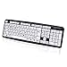 HDE Large Print Keyboard Wired Large Letter Key Keyboard USB Keyboards for Visually Impaired