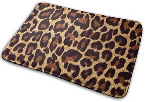 Non-Slip Memory Foam Bathroom Mat - 16 x 24 Inch, Extra Absorbent, Soft, Duarable and Quick-Dry Shaggy Mat, 3D Print Cool Cheetah Leopard in Bottle Floor Rugs Carpets