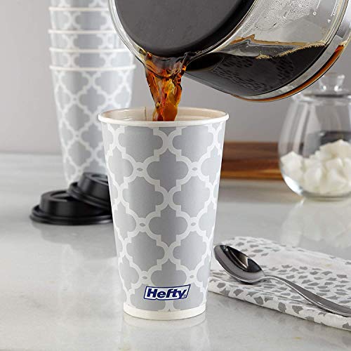 Hefty Disposable Hot Cups with Lids, 16 Ounce, 20 Count 2 Pack