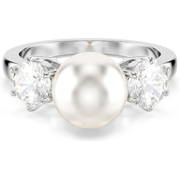 Amazon.com: Swarovski Una Angelic ring, Round cut, Clear