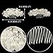 EVER FAITH Wedding Lace Flower Clear Crystal Ivory-Color Simulated Pearl Hair Comb