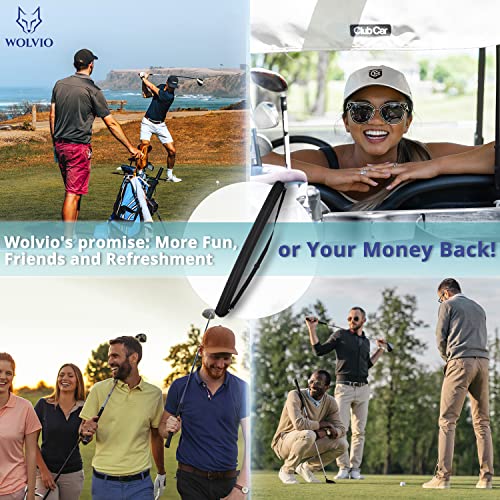 Upgraded Golf Beer Sleeve for Golf Bag with 7 Reusable Cold Packs XL