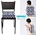 Zicac High Chair Portable Booster Seat Cushion Travel Dining Seat Pad for Toddler Kids Baby Infant Washable Thick Chair Seat Pads (Blue/Pink)