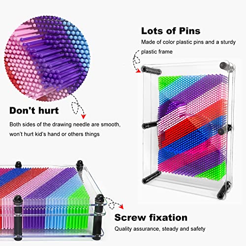 MICKYU Large 3D Pin Art Toy Board Game Colorful, Handprint Impression