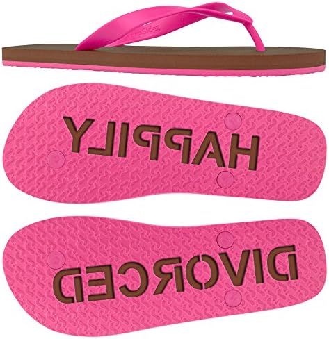 Womens Happily Divorced Sand Imprint flip Flops Black