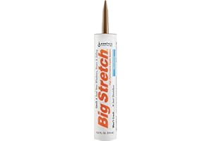 Sashco - 10018 Big Stretch Acrylic Latex High Performance Caulking Sealant, 10.5 oz Cartridge, Woodtone