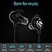 SoundPEATS Bluetooth Headphones In-Ear Sports Earbuds Secure Fit Wireless Earphones with Mic (6 Hours Play Time, Bluetooth 4.1, aptX, Sweatproof) - Q15 Black