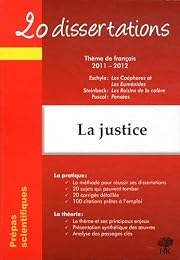 20 dissertations avec analyses et commentaires sur le thème La justice