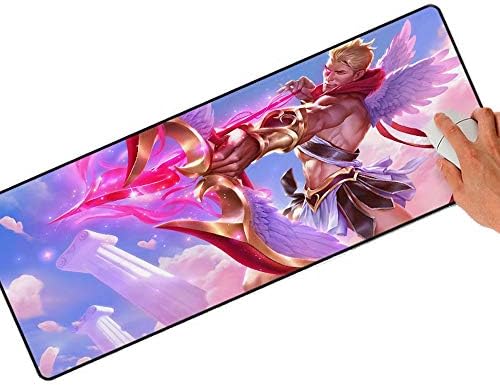 League of Legends game mouse pad rectangle 700 * 300 * 2mm, with non-slip base, heavy duty | thick, comfortable, waterproof and foldable pad for desktops, laptops, keyboards, game consoles, etc.