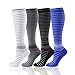 HLTPRO Compression Socks for Women & Men(4 Pairs) - Best Support for Medical，Circulation, Nurses, Running, Travel