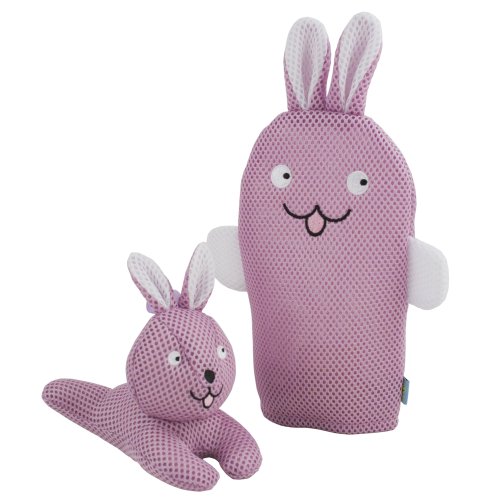 Rich Frog Wacky Wash Mitt and Bath Sponge Combo Bunny Baby Bathing