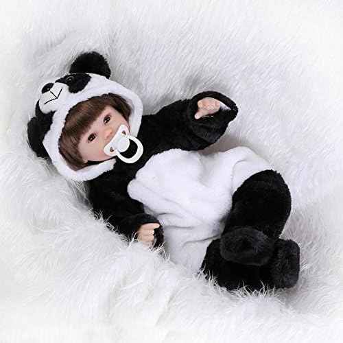 Prezzo Nicery Reborn Baby Reborn Bambino Reborn Bambola Morbido Silicone Vinile da 18 Pollici 45 Centimetri Magnetica Bocca Realistica Ragazzo Ragazza Giocattolo Panda Occhi Aperto Reborn Doll A3IT Offerte