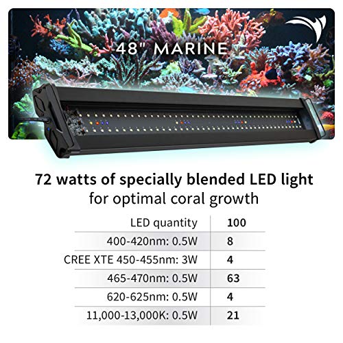 Aquatic Life Edge WiFi LED Aquarium Light, 48-Inch Marine